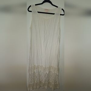 April Cornell Cream Lace Trim Nightgown